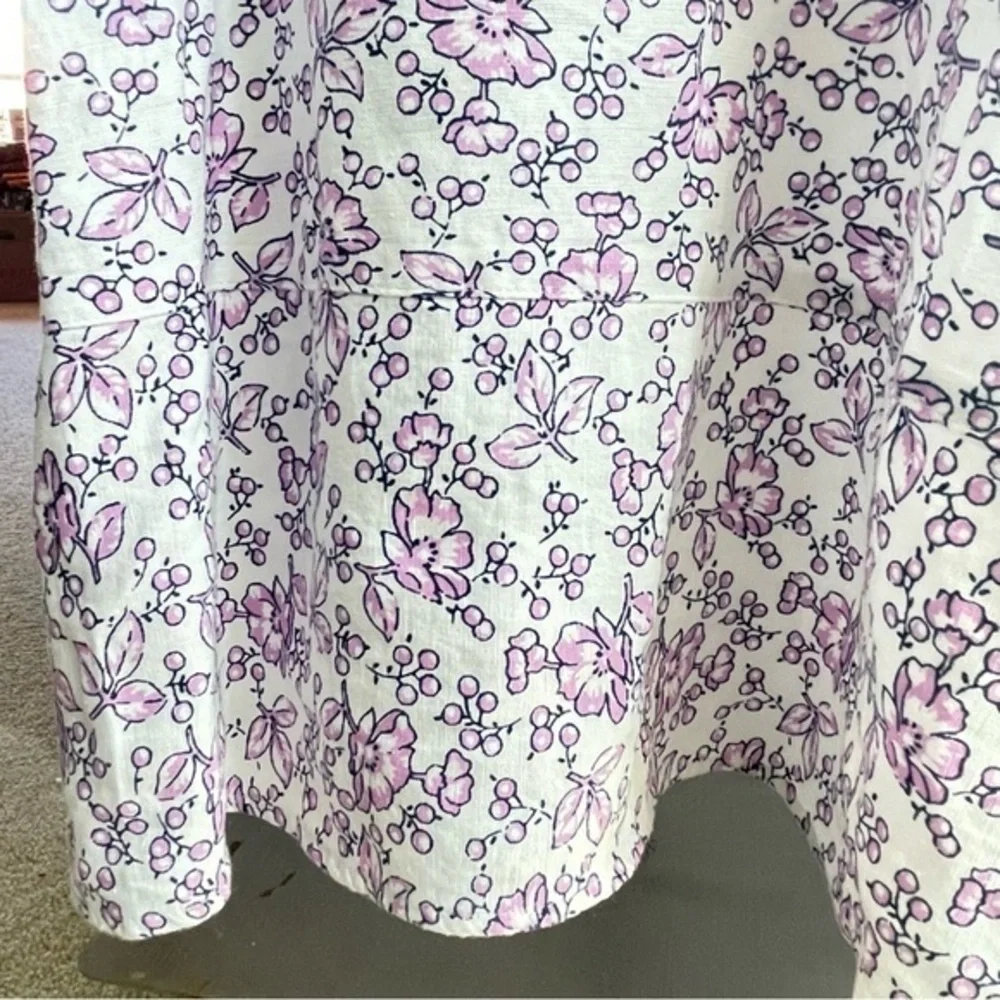 $15 SALE Loft NWT Petite Floral Flounce Dress Sleeveless Dress Pastel Spring - Picture 6 of 10